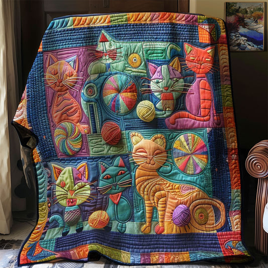 Cat And Wool Patchwork WN0908053CL Quilt
