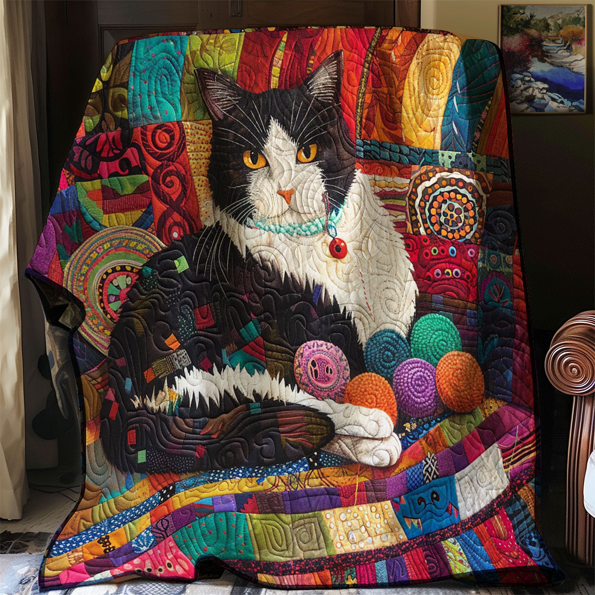 Cat And Yarn WM1008004CL Quilt