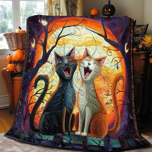 Cat Night Halloween SR2008026CL Quilt