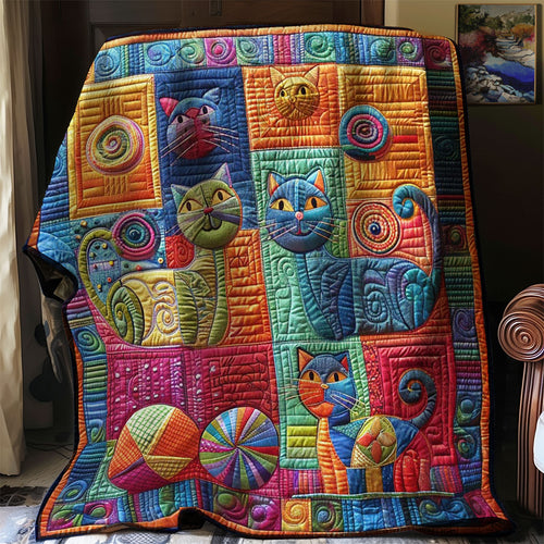 Cat Playful Yarn WN0908039CL Quilt