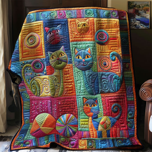 Cat Playful Yarn WN0908039CL Quilt