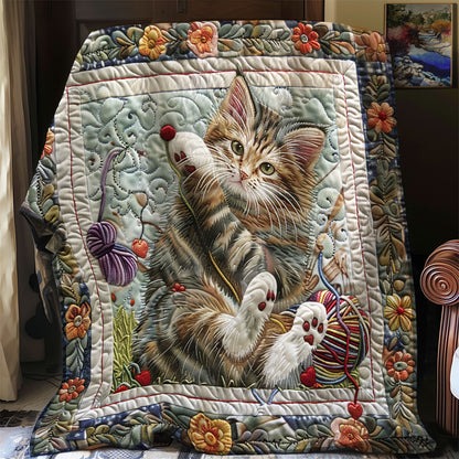 Cat Playing Yarn SR130814CL Quilt