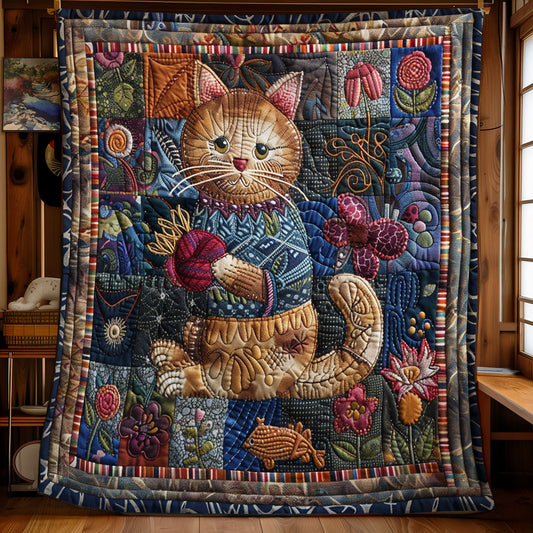 Cat Playing Yarn SR1908052CL Quilt