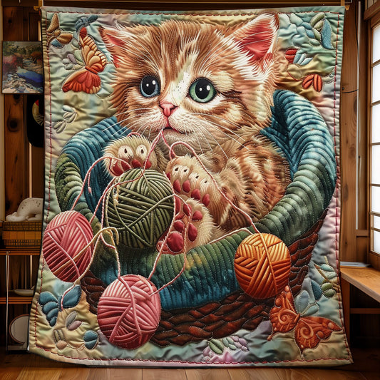 Cat Playing Yarn SR2008010CL Quilt