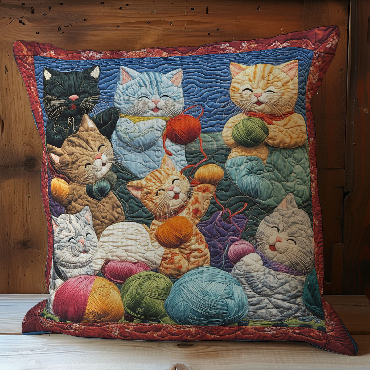 Cats And Yarns WM0508139CL Quilt Pillow Case