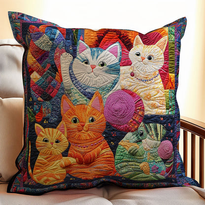 Cats And Yarns WM0608117CL Quilt Pillow Case