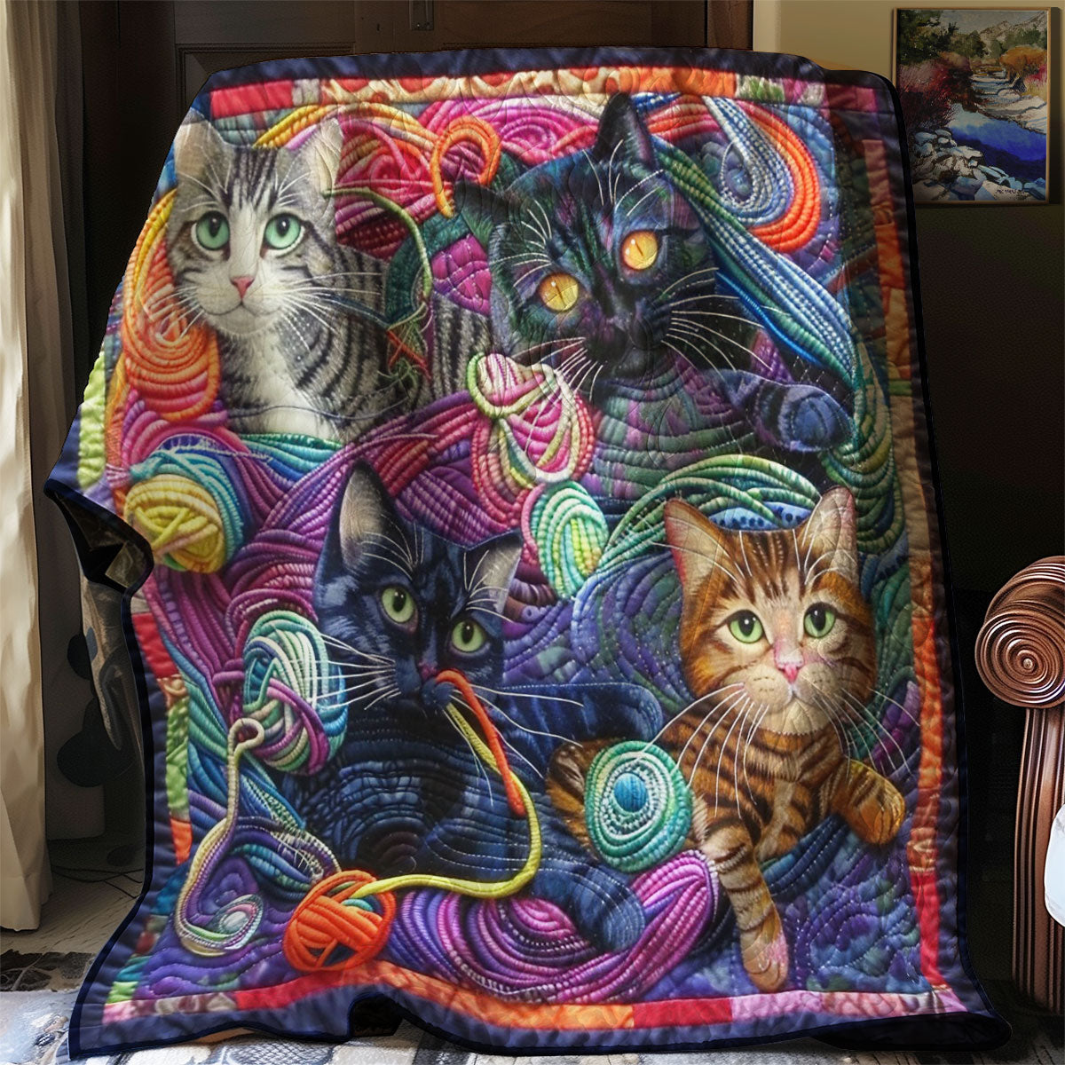 Cats And Yarns WM1308009CL Quilt