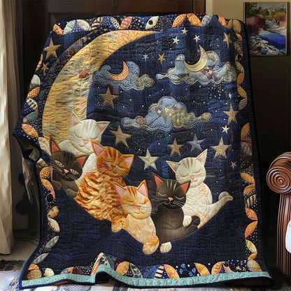 Cats’ Dreamy Crescent WN0909099CL Quilt