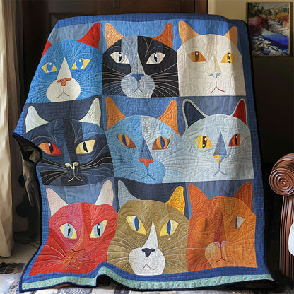 Cats' Sharp Gaze WN0909090CL Quilt