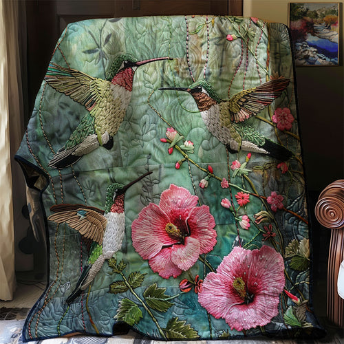 Charming Embroidy Hummingbirds WM2308011CL Quilt