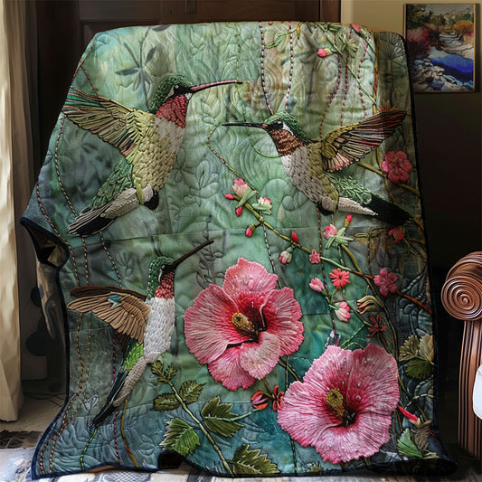 Charming Embroidy Hummingbirds WM2308011CL Quilt
