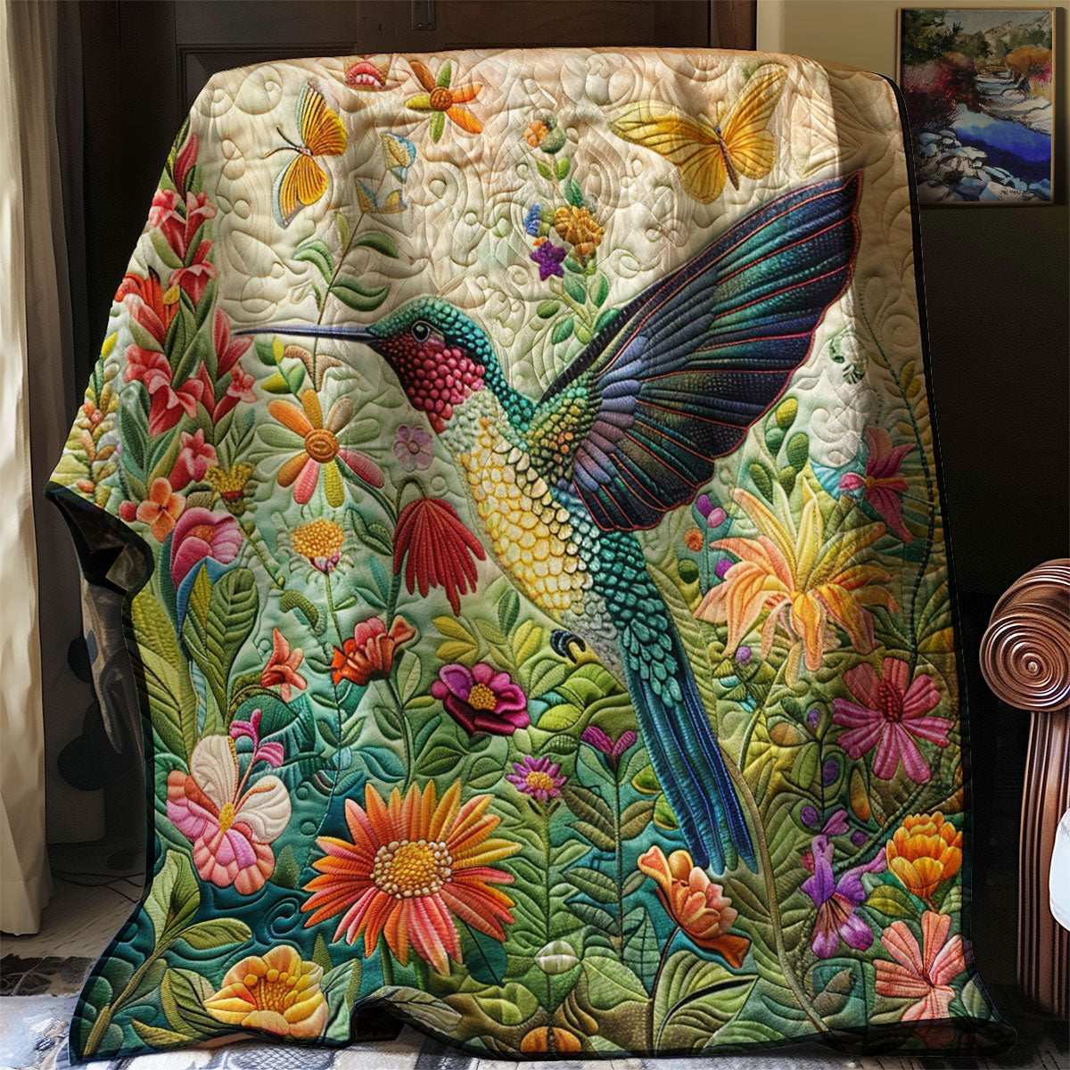 Charming Hummingbird WM2408051CL Quilt