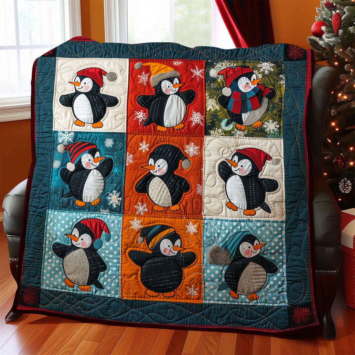 Charming Penguins SR1908032CL Quilt