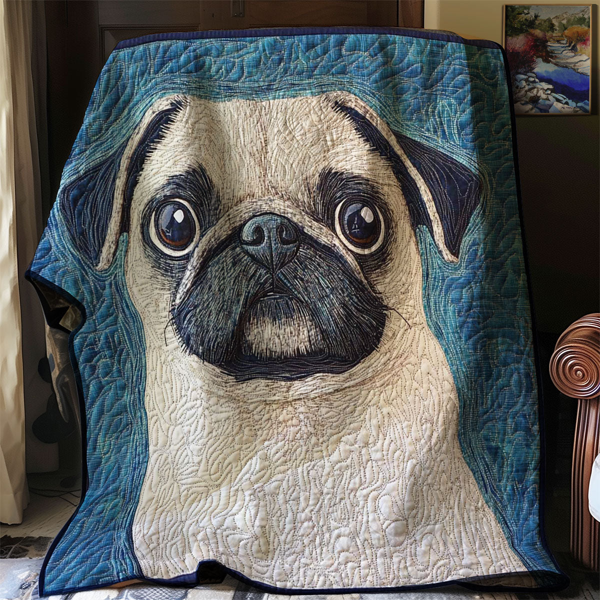 Charming Pug WN0508018CL Quilt