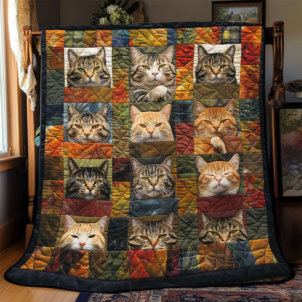 Cheerful Cats Wrap WN2208024CL Quilt