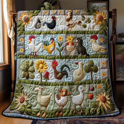 Cheerful Chickens WN2208088CL Quilt