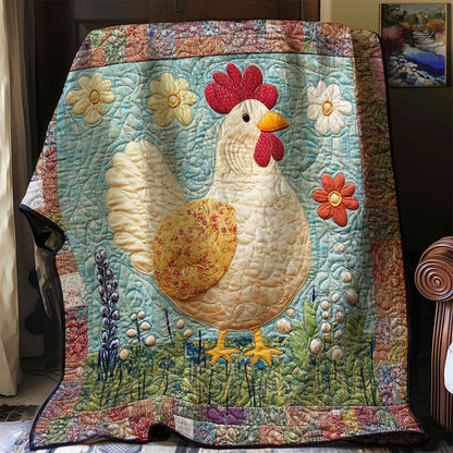 Chicken And Flowers WN0208006CL Quilt