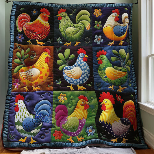 Chicken Chickens WM2907002CL Quilt