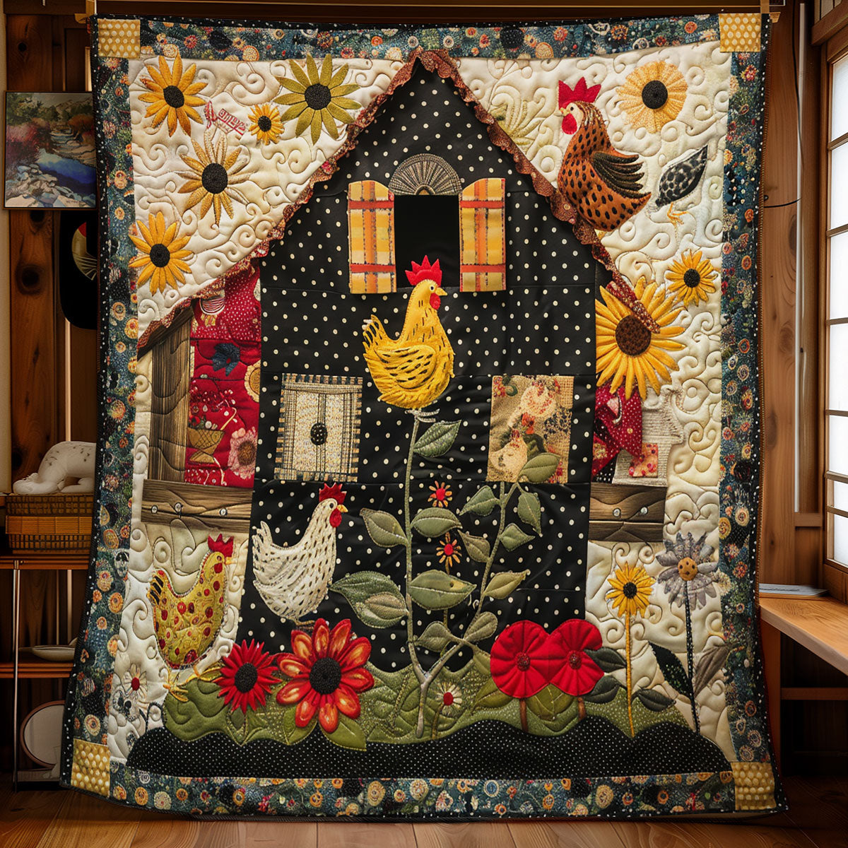 Chicken Farmhouse SR2208010CL Quilt