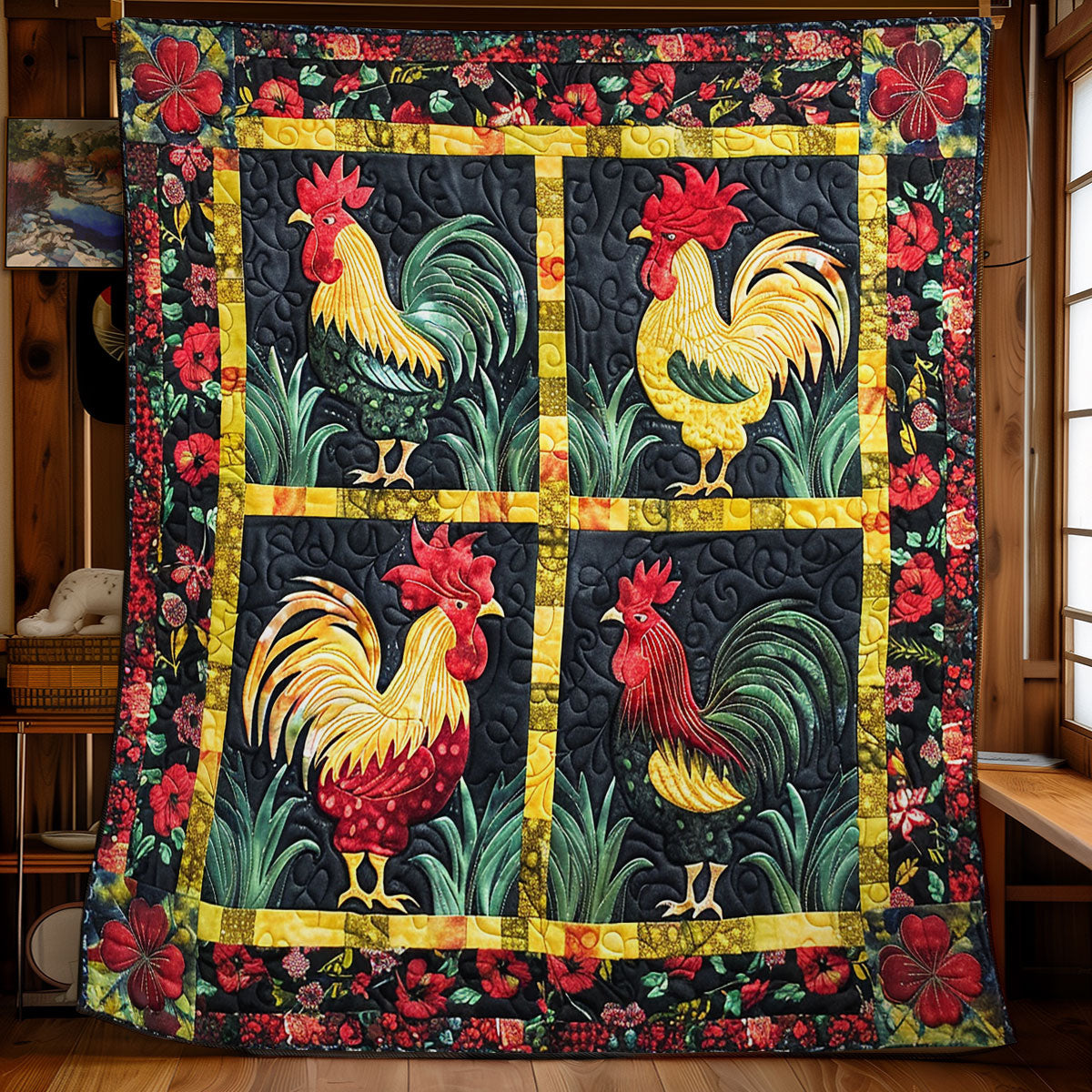 Chicken Flower SR2208015CL Quilt