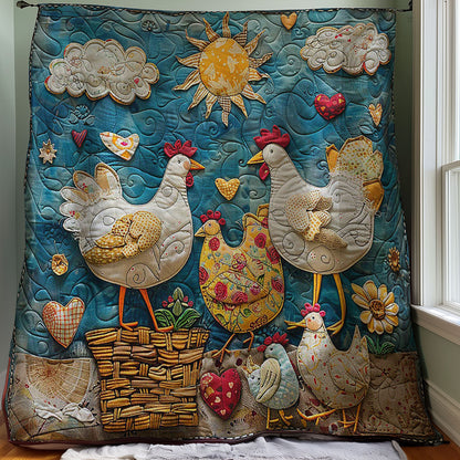 Chickens Family WM290701CL Quilt