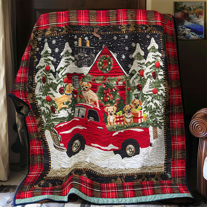 Chihuahua Xmas On Red Truck WN1109034CL Quilt