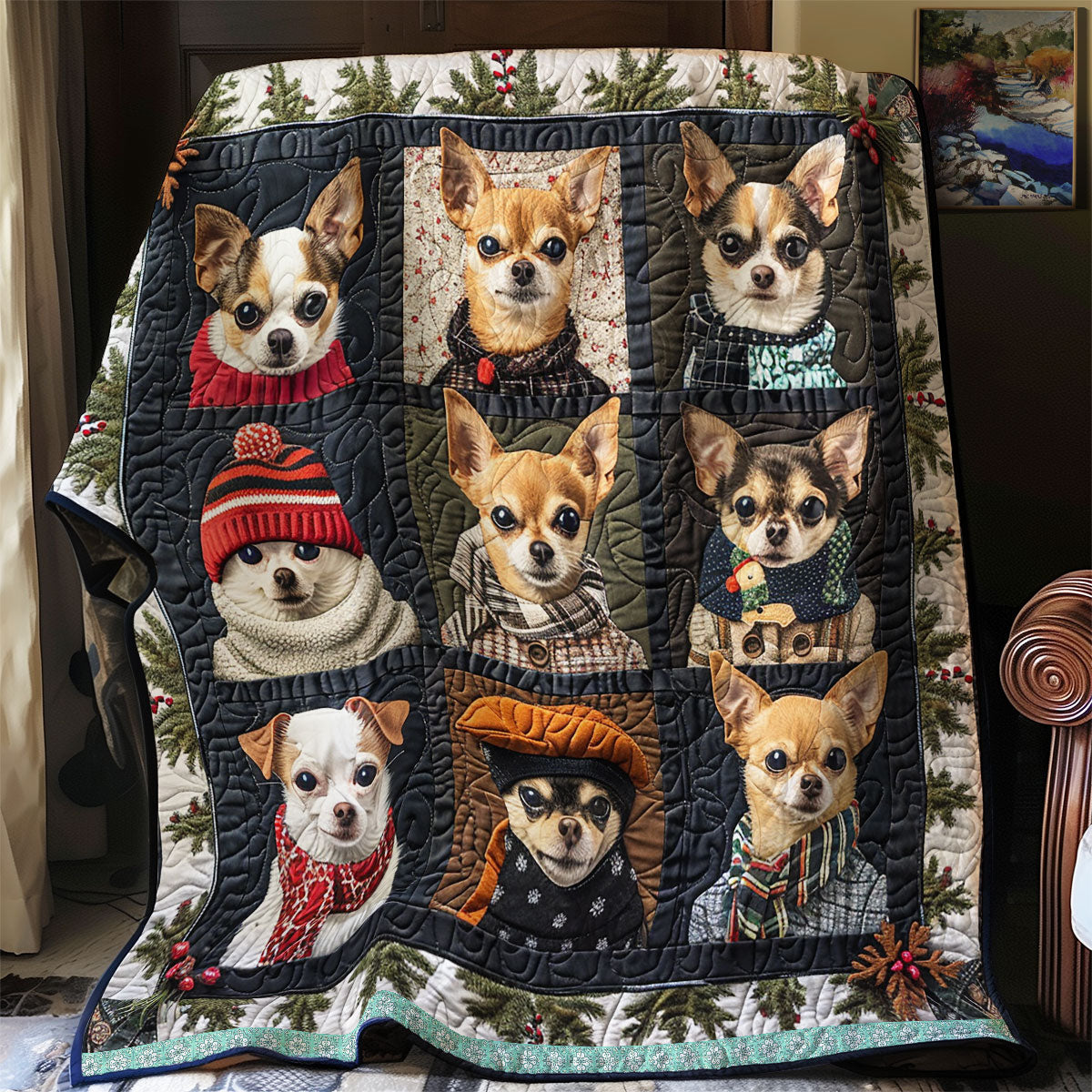 Chihuahuas Smile WN0909053CL Quilt