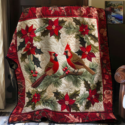 Christmas Cardinals Couple WM0509031CL Quilt