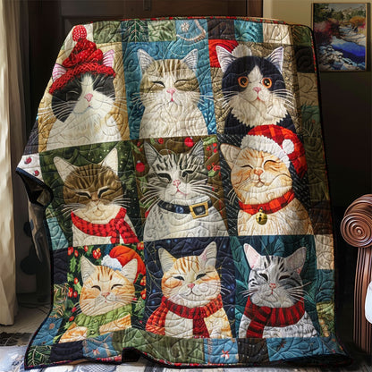 Christmas Cartoon Cat WM1508025CL Quilt