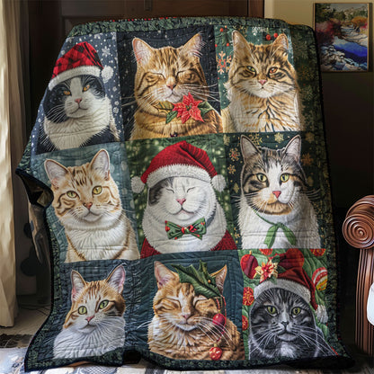 Christmas Cat And Gift WM1508020CL Quilt