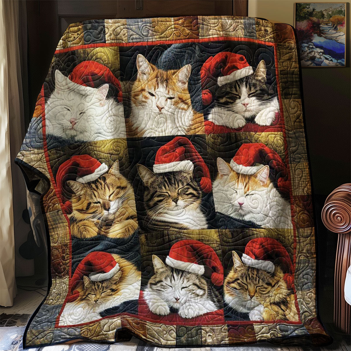 Christmas Cats Slumber WN1508104CL Quilt