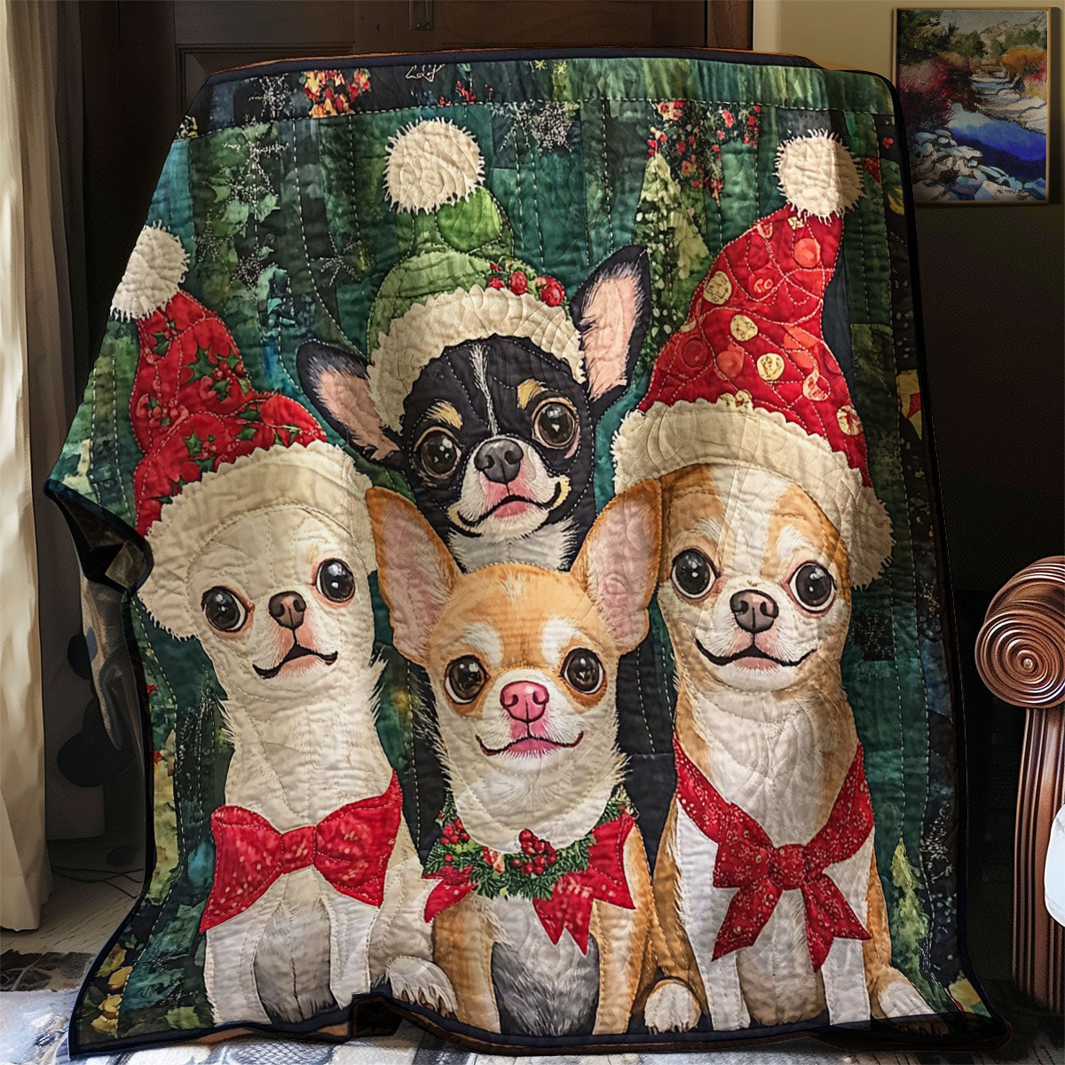 Christmas Chihuahua WM3008038CL Quilt