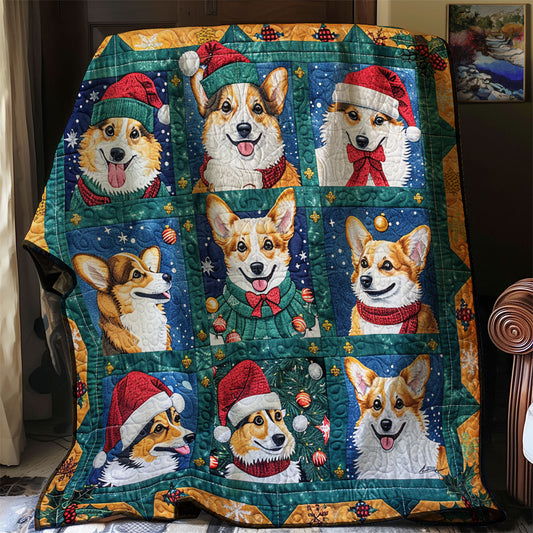 Christmas Corgi WM2008014CL Quilt
