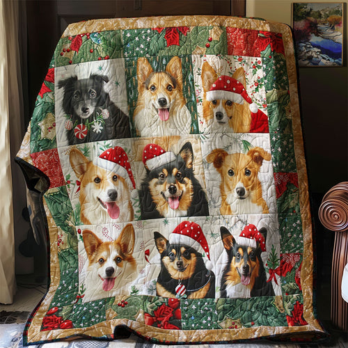 Christmas Cute Corgi WM1608018CL Quilt