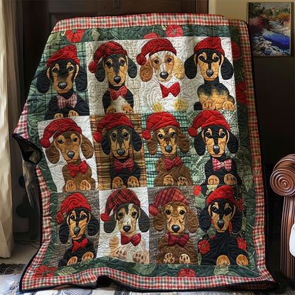 Christmas Dachshund Delight WN1508074CL Quilt