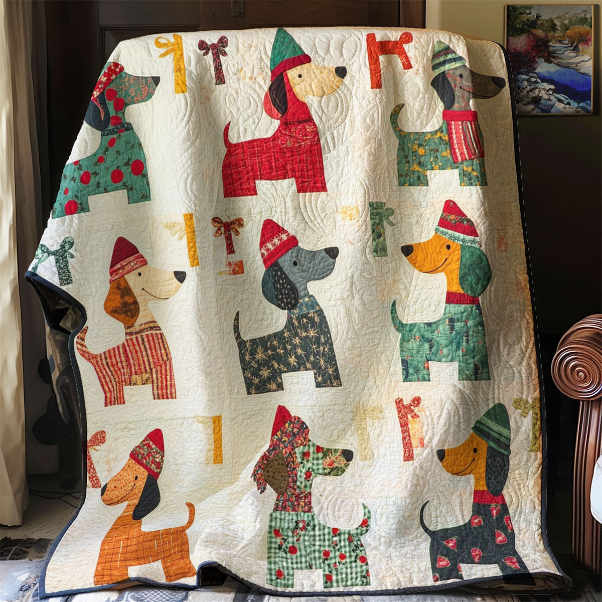 Christmas Dog WM0208008CL Quilt