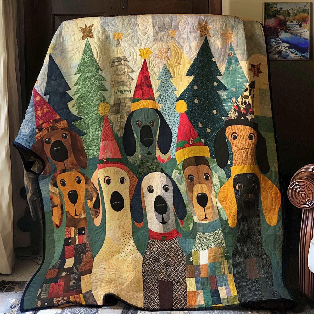 Christmas Dogs WM0508002CL Quilt