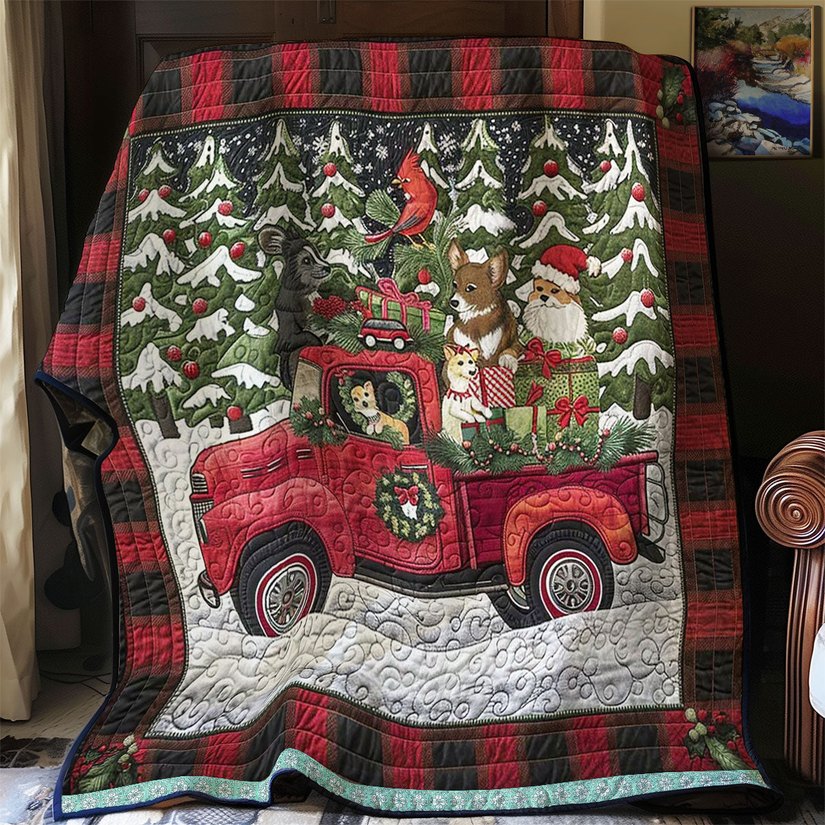 Christmas Gifts By Red Truck WN1109027CL Quilt
