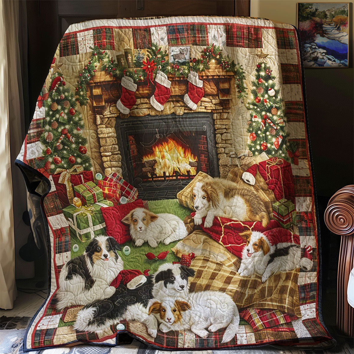 Christmas Night Fire WM2308008CL Quilt