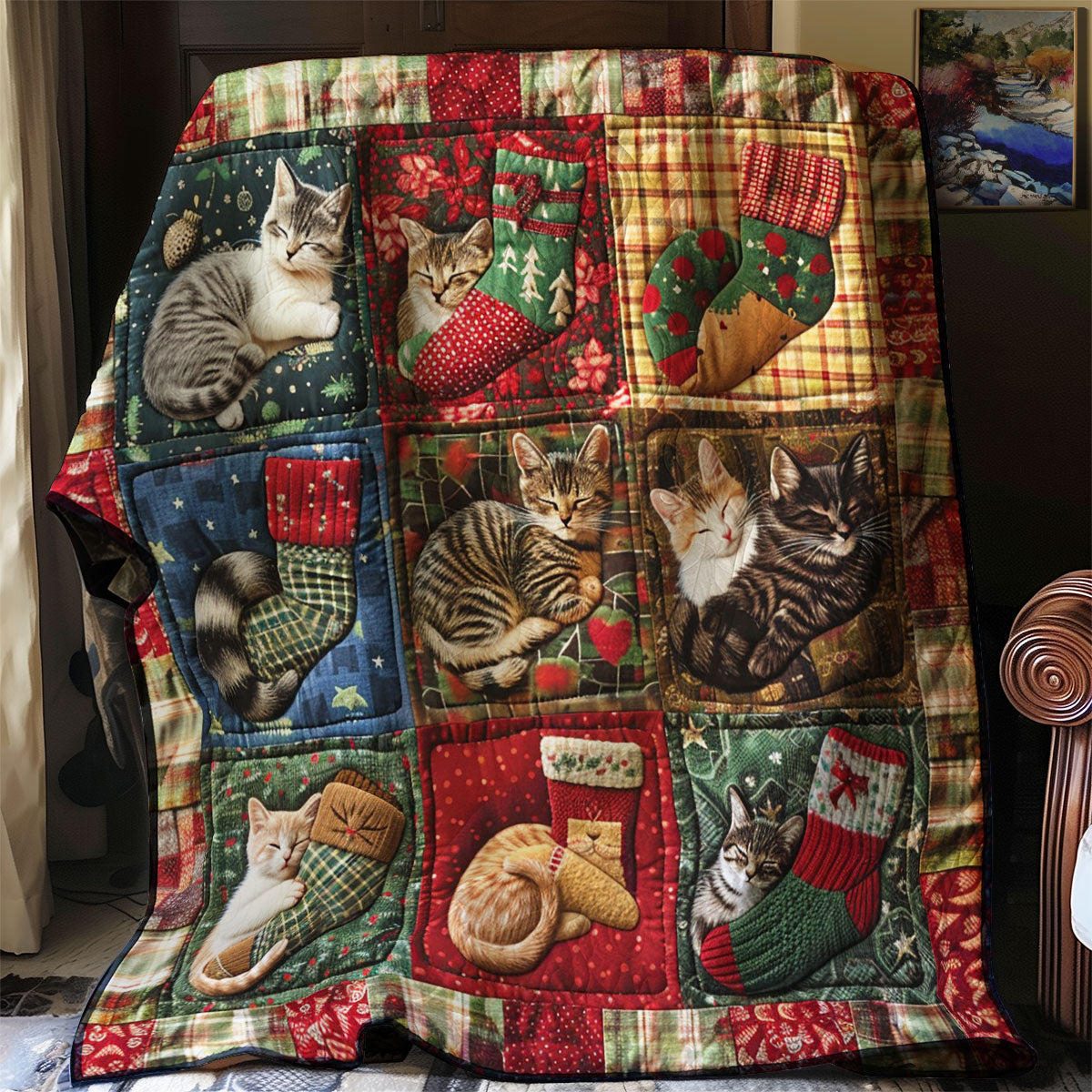 Christmas Night Sleeping WM1908016CL Quilt