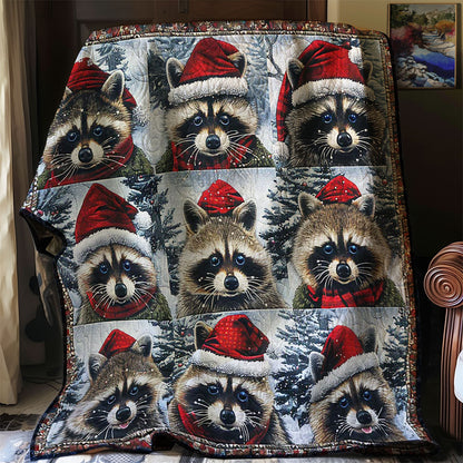 Christmas Raccoon Cheer WN1508076CL Quilt