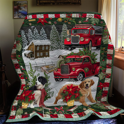 Christmas Truck And Pups WN3008051CL Quilt