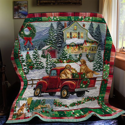 Christmas Truck Puppies WN3008050CL Quilt