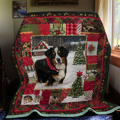 Christmas Wishes with Bernese Mountain Dogs WN3008006CL Quilt