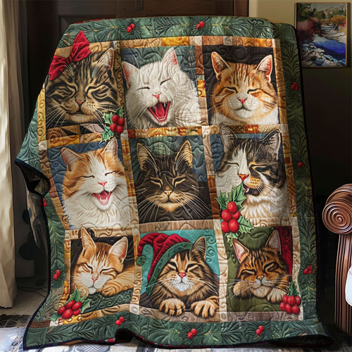 Christmas Yaw Cat WM1408063CL Quilt