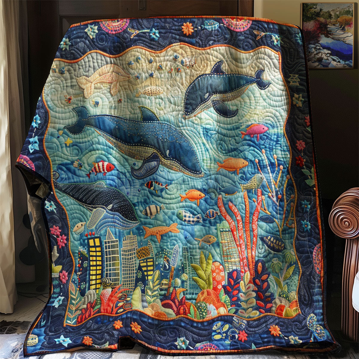 City Under Water WM0608024CL Quilt