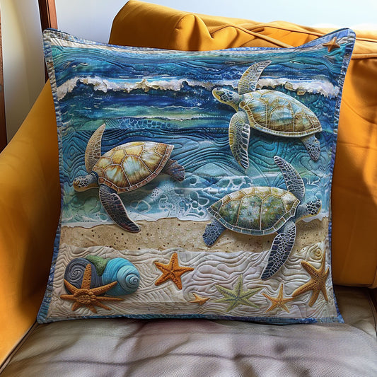 Coastal Turtle Cove WN1408105CL Quilt Pillow Case