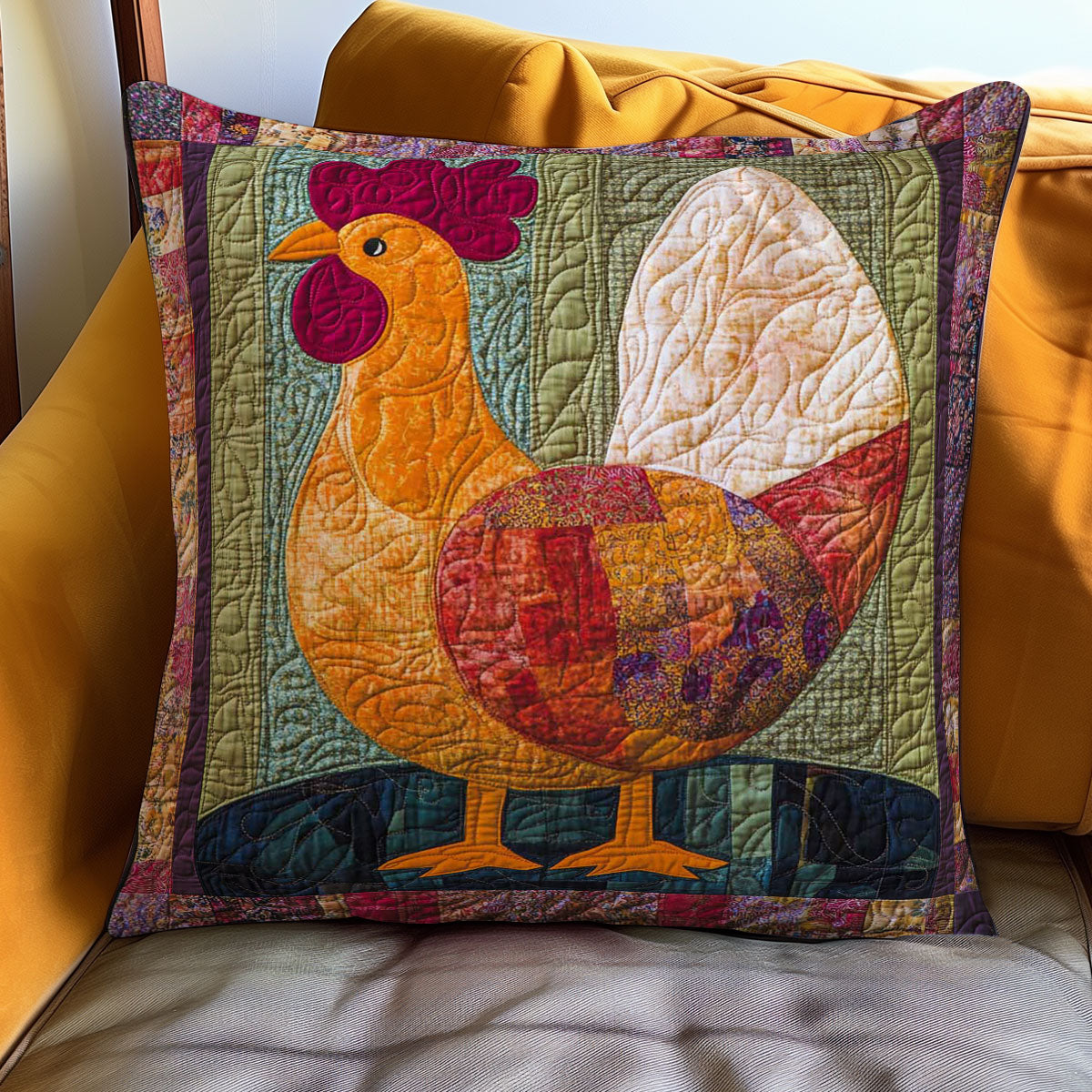 Color Chicken WN0208066CL Quilt Pillow Case