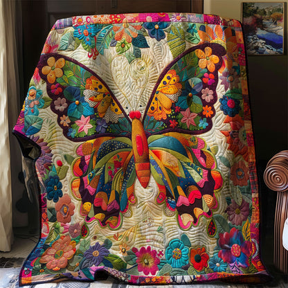 Color Floral Butterfly WM1408010CL Quilt