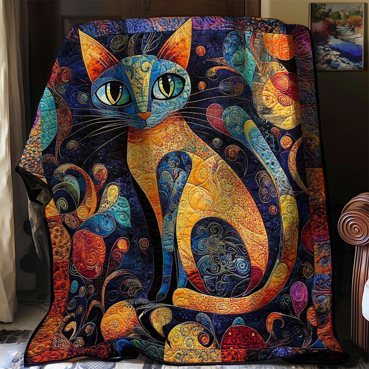 Colorful Cat Dreams WN0708025CL Quilt